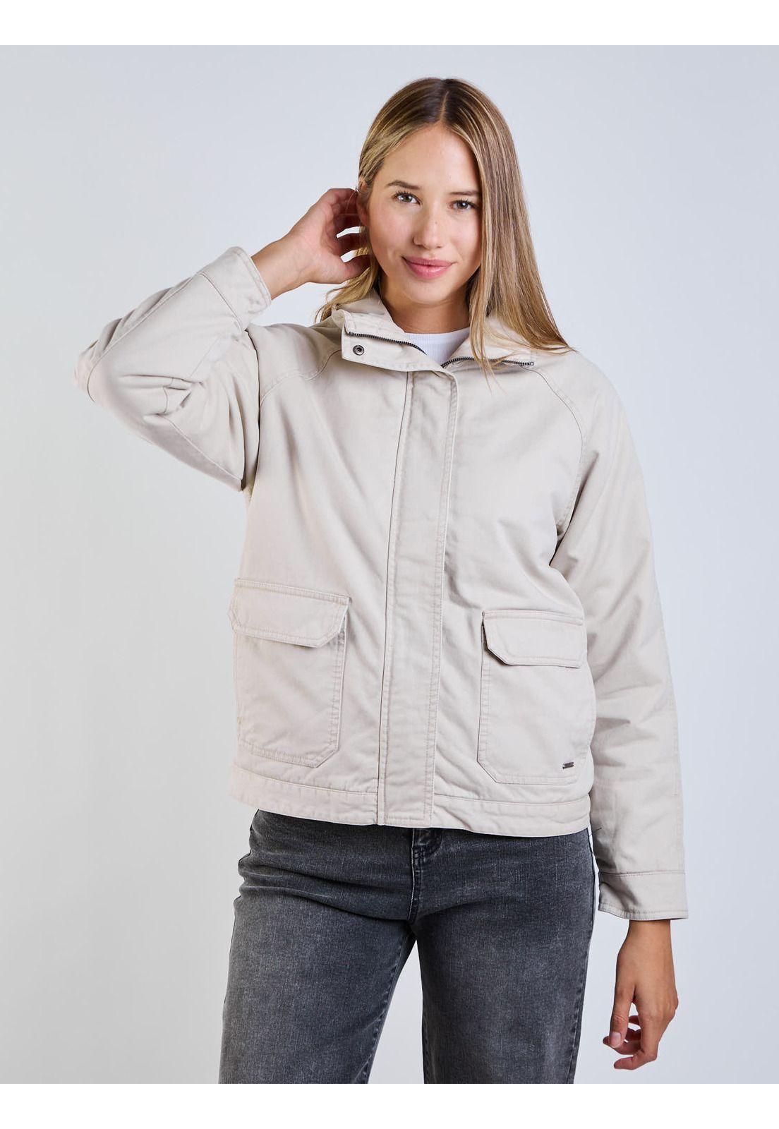 Chaqueta Poppa Beige Mujer Maui And Sons-0