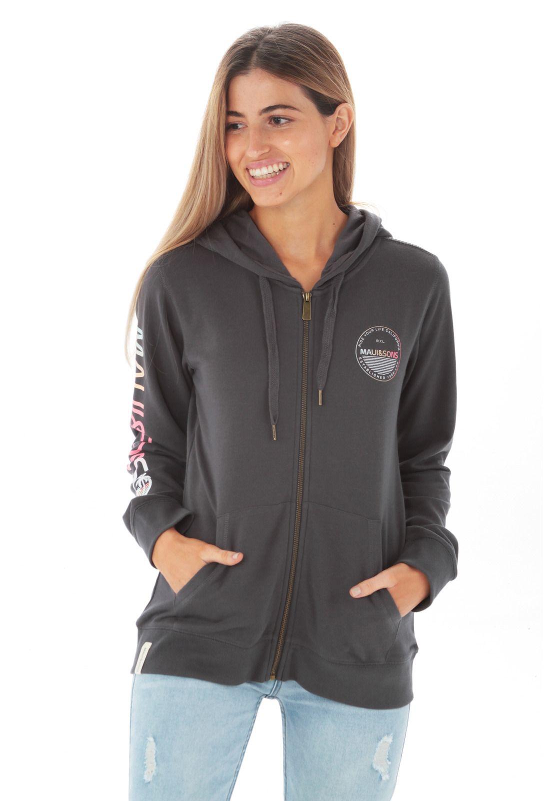 Poleron Mujer Maui 5O568-WV21 Gris-0