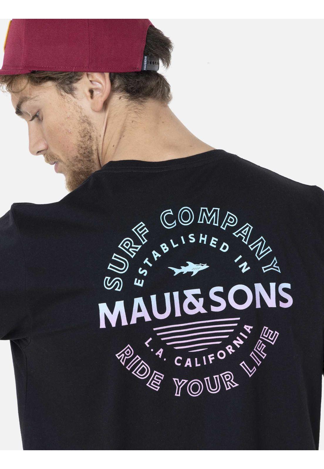 Polera L.A. CALIFORNIA Hombre Negro Maui and Sons-2