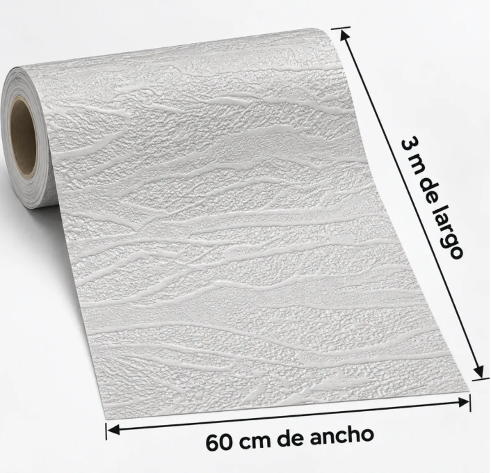 Papel Adhesivo Efecto Piedra Fonoabsorbente 3d Texturizado-2