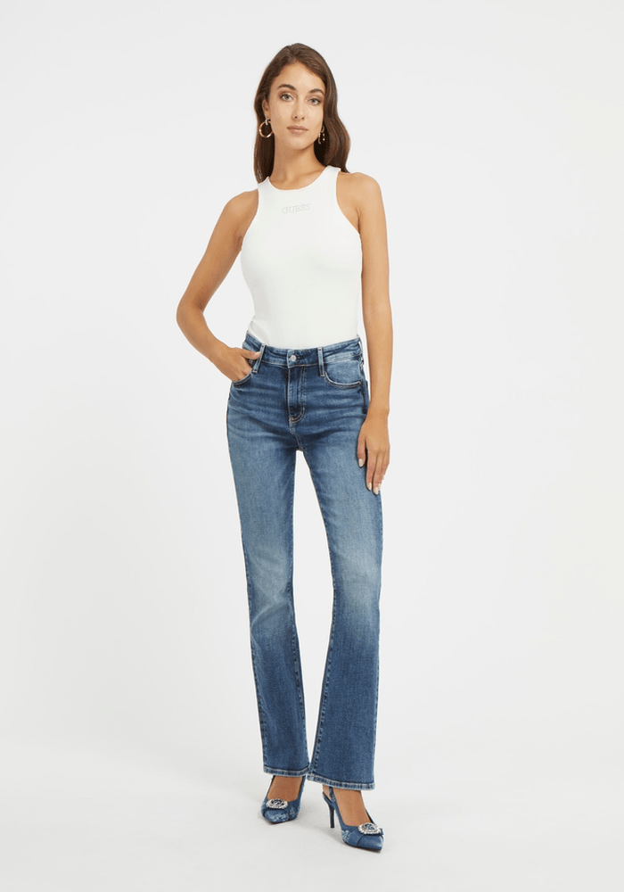 Jeans Guess Mujer Sexy Kick Flare Celeste-1