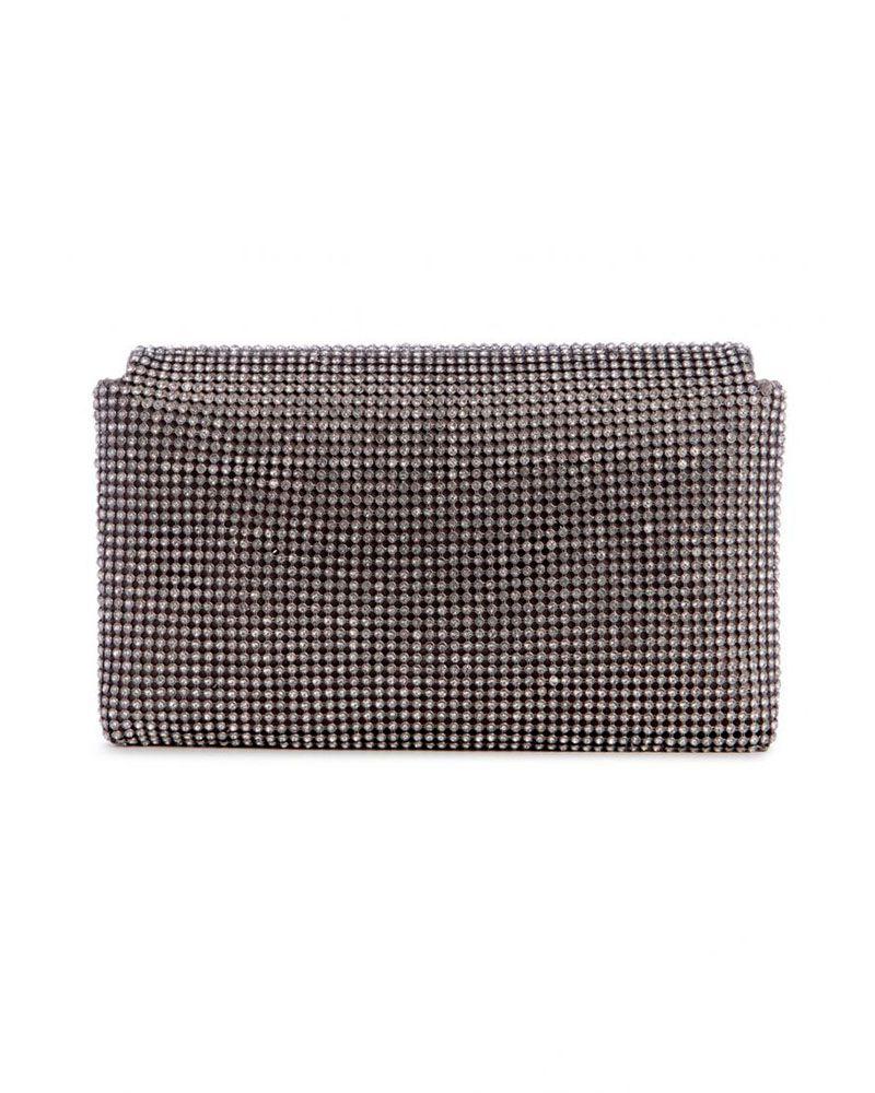 Cartera Guess Mujer Zalina Flap Clutch Plateado-1