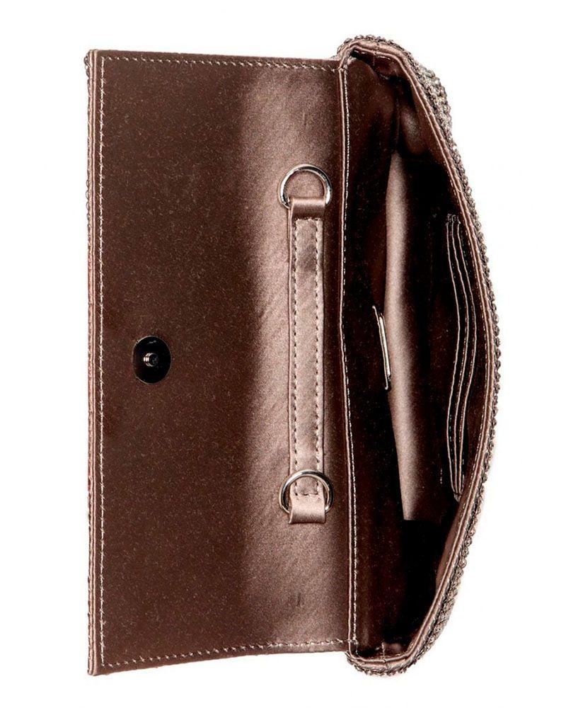 Cartera Guess Mujer Zalina Flap Clutch Plateado-3