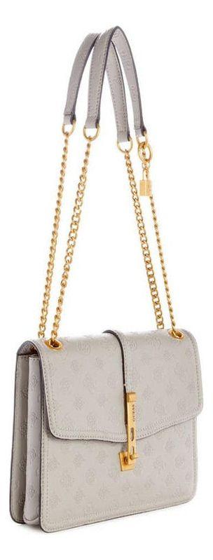 Cartera Guess Mujer James Logo Convrtbl Xbody Flap Blanco-1
