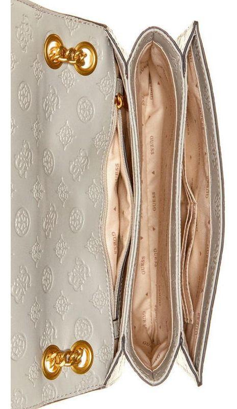 Cartera Guess Mujer James Logo Convrtbl Xbody Flap Blanco-3