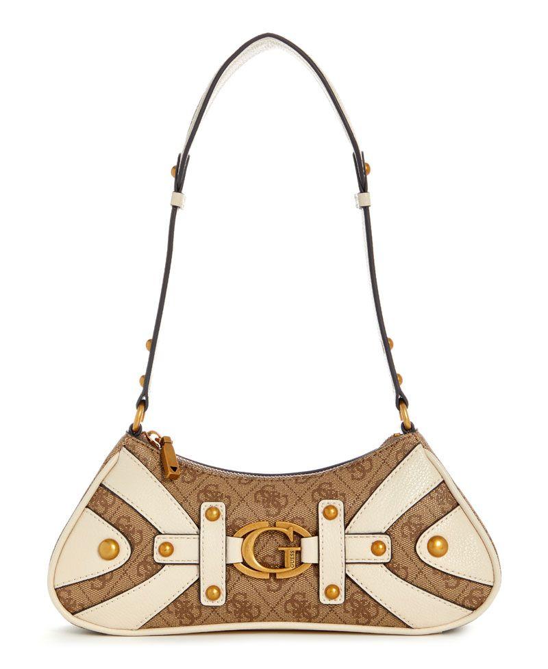 Mini Cartera Guess Mujer Mintha Mini Top Zip Shldr Bag Café.-0