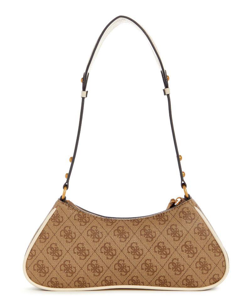 Mini Cartera Guess Mujer Mintha Mini Top Zip Shldr Bag Café.-2