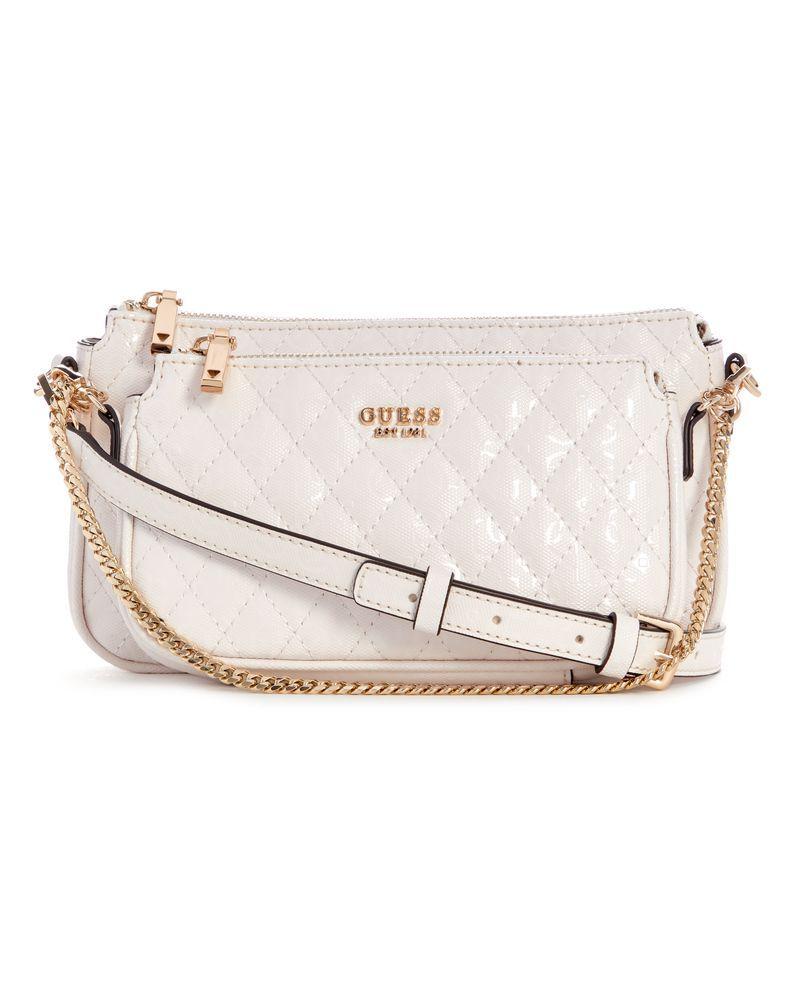 Cartera Mujer Guess Yarmilla Dbl Pouch Crossbody Blanco-0