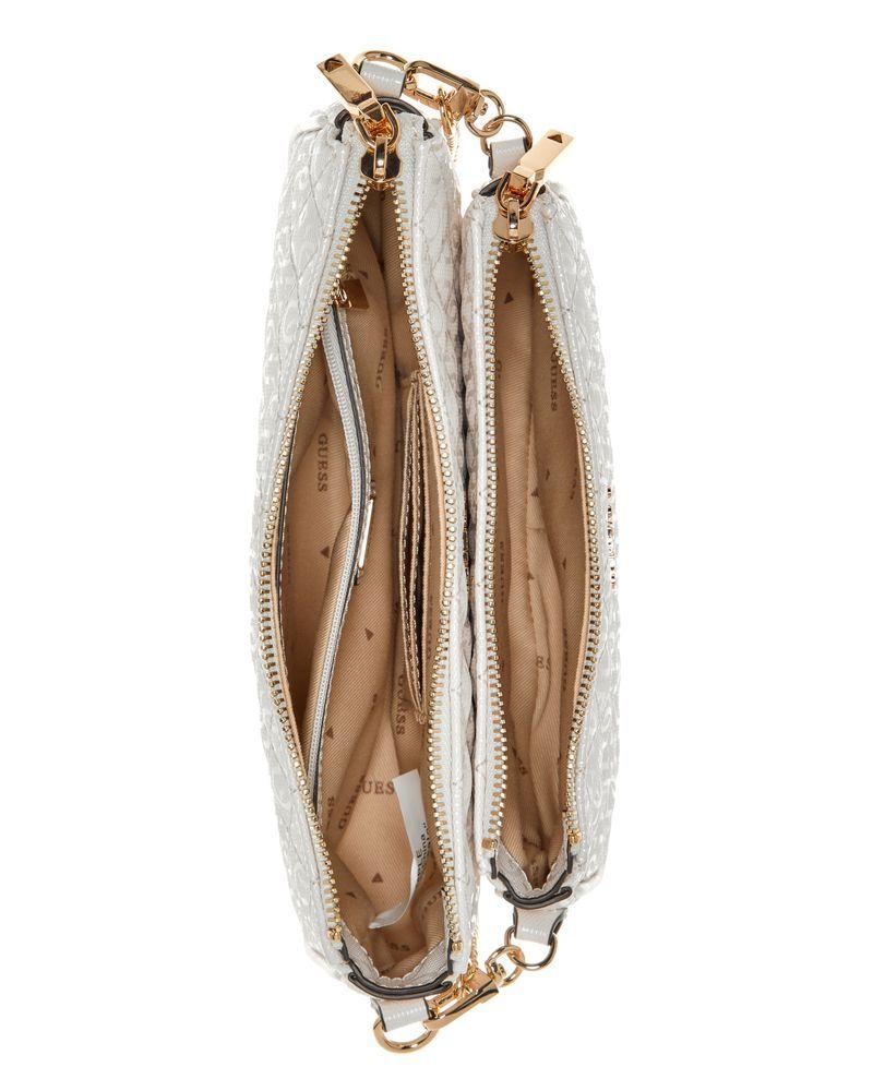 Cartera Mujer Guess Yarmilla Dbl Pouch Crossbody Blanco-3