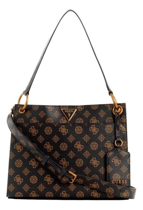 Cartera Guess Mujer Basilea Flap Crossbody Café-0