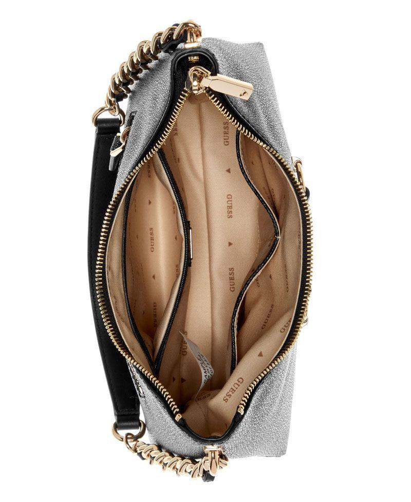 Cartera Izzy Top Zip Shoulder Bag Gris Oscuro-3