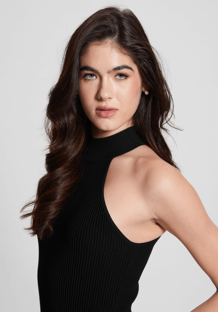 Top Guess Mujer Sl Shayna Ottoman Mk Nk Top Negro-2