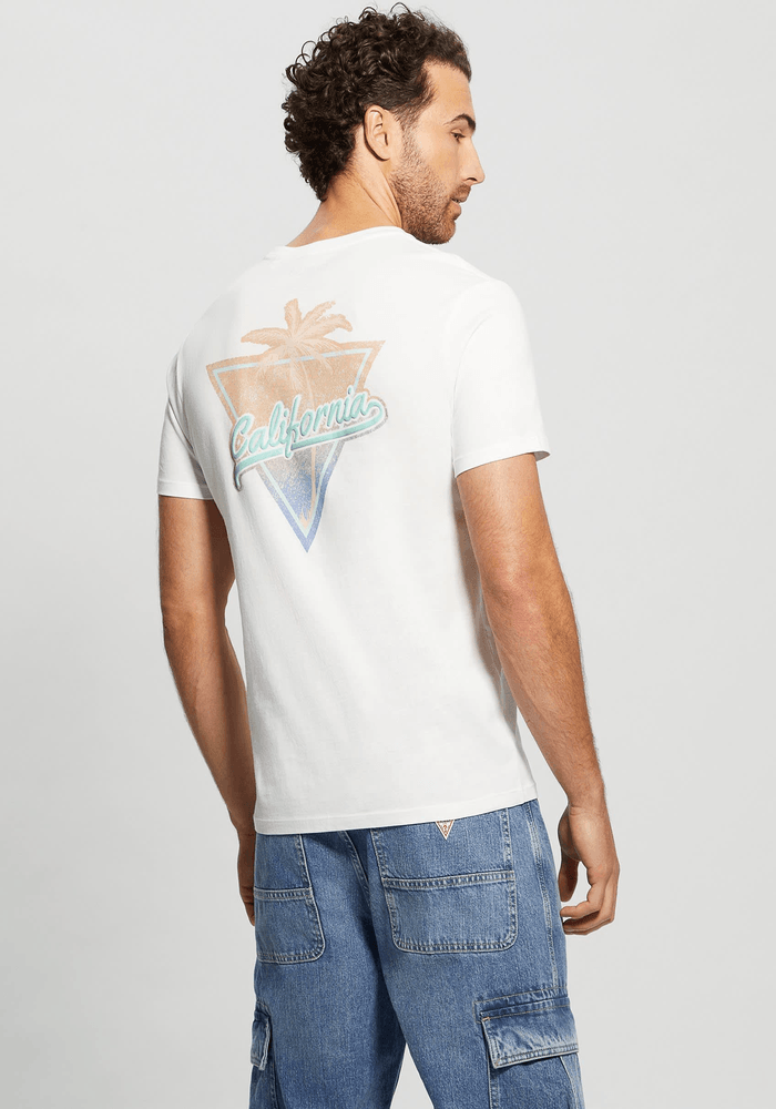 Polera Guess Hombre Ss Bsc Calif Logo Tee Blanco-4