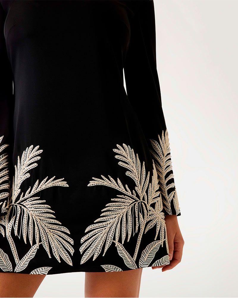 Vestido Guess Mujer Ls Angele Placed Mini Dress Negro-4