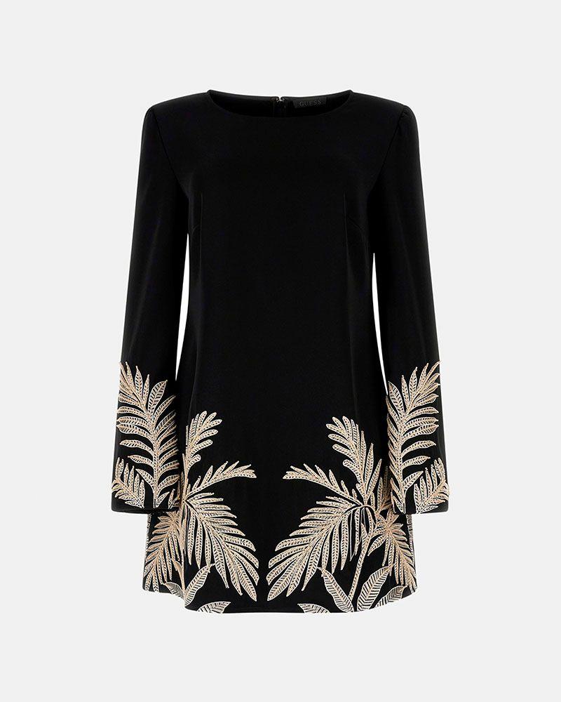 Vestido Guess Mujer Ls Angele Placed Mini Dress Negro-5