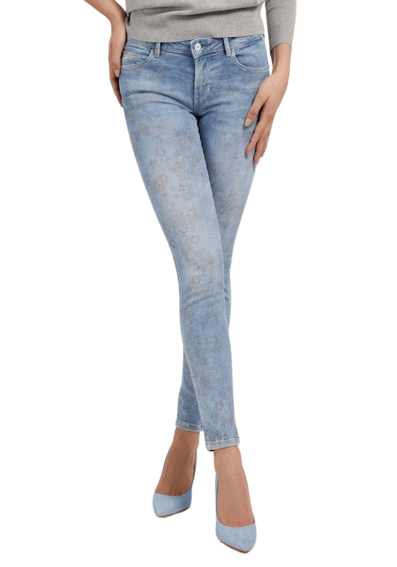 Jeans Guess Mujer Curve X Celeste-0