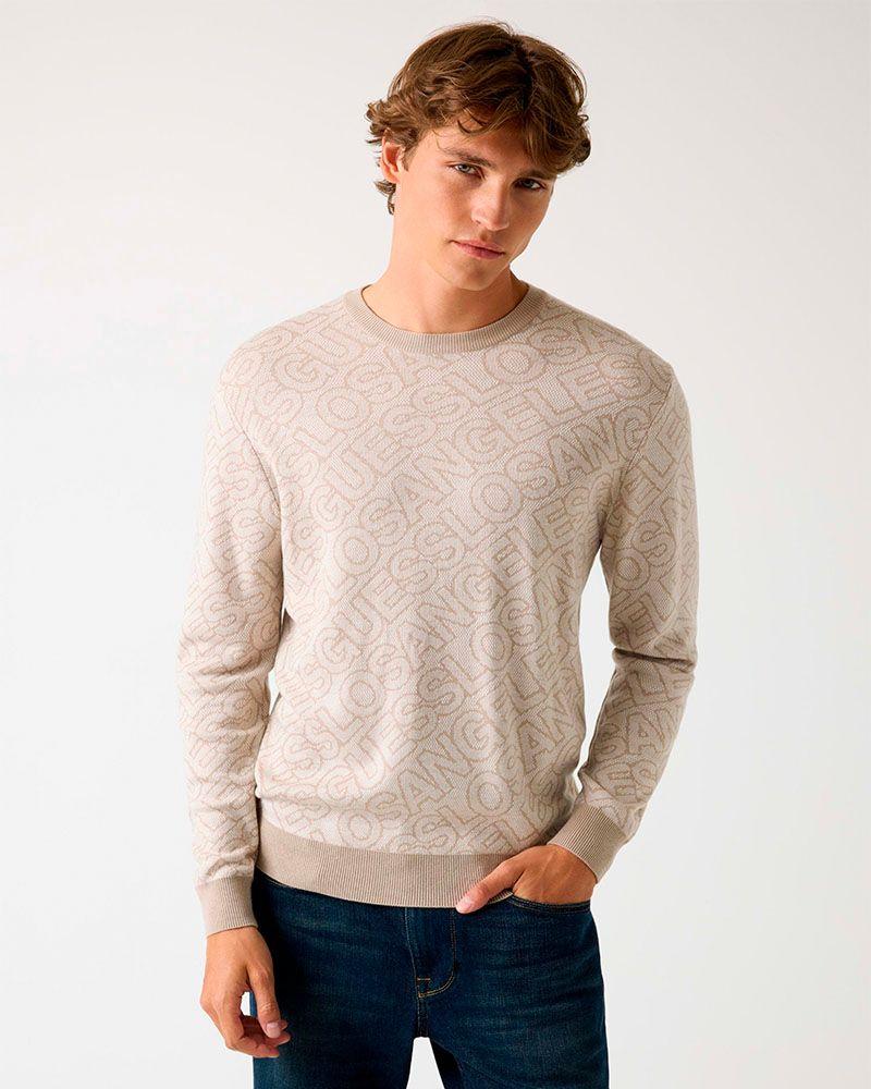 Sweater Jarrod Cn Ao Jacquard Blanco-0