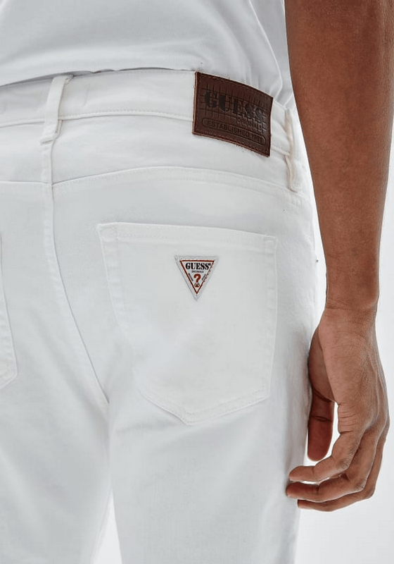 Jeans Guess Hombre Go Ecru Wash Skinny Pant Blanco-3