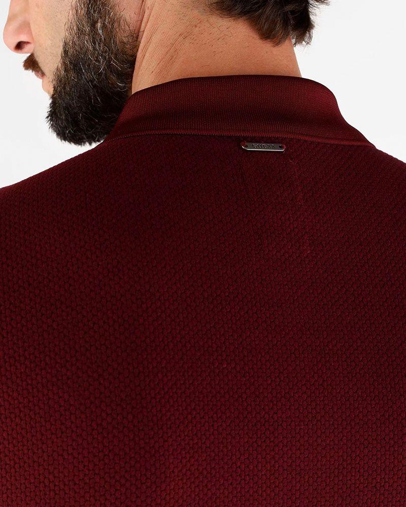 Polera Eco Ss Aaron Knit Button Down Morado Hombre-2