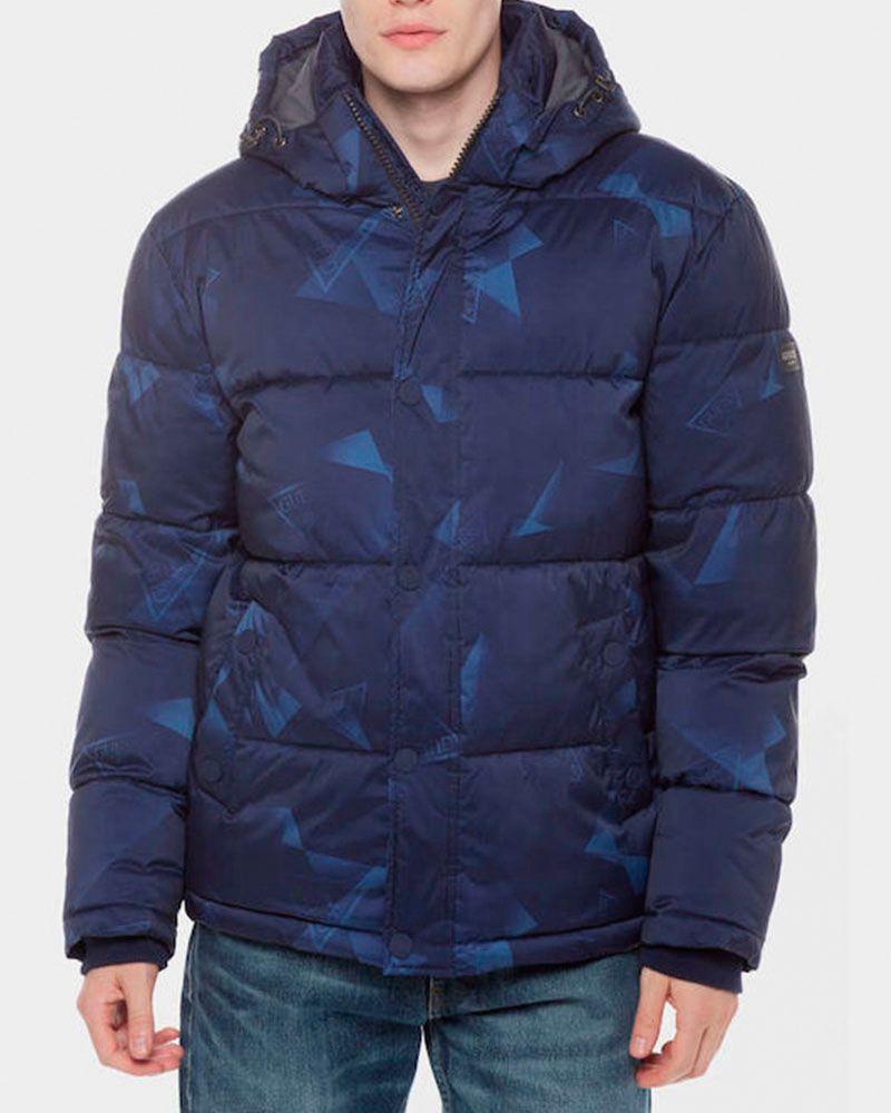 Chaqueta Guess Hombre Stretch Puffa Jacket Azul-1
