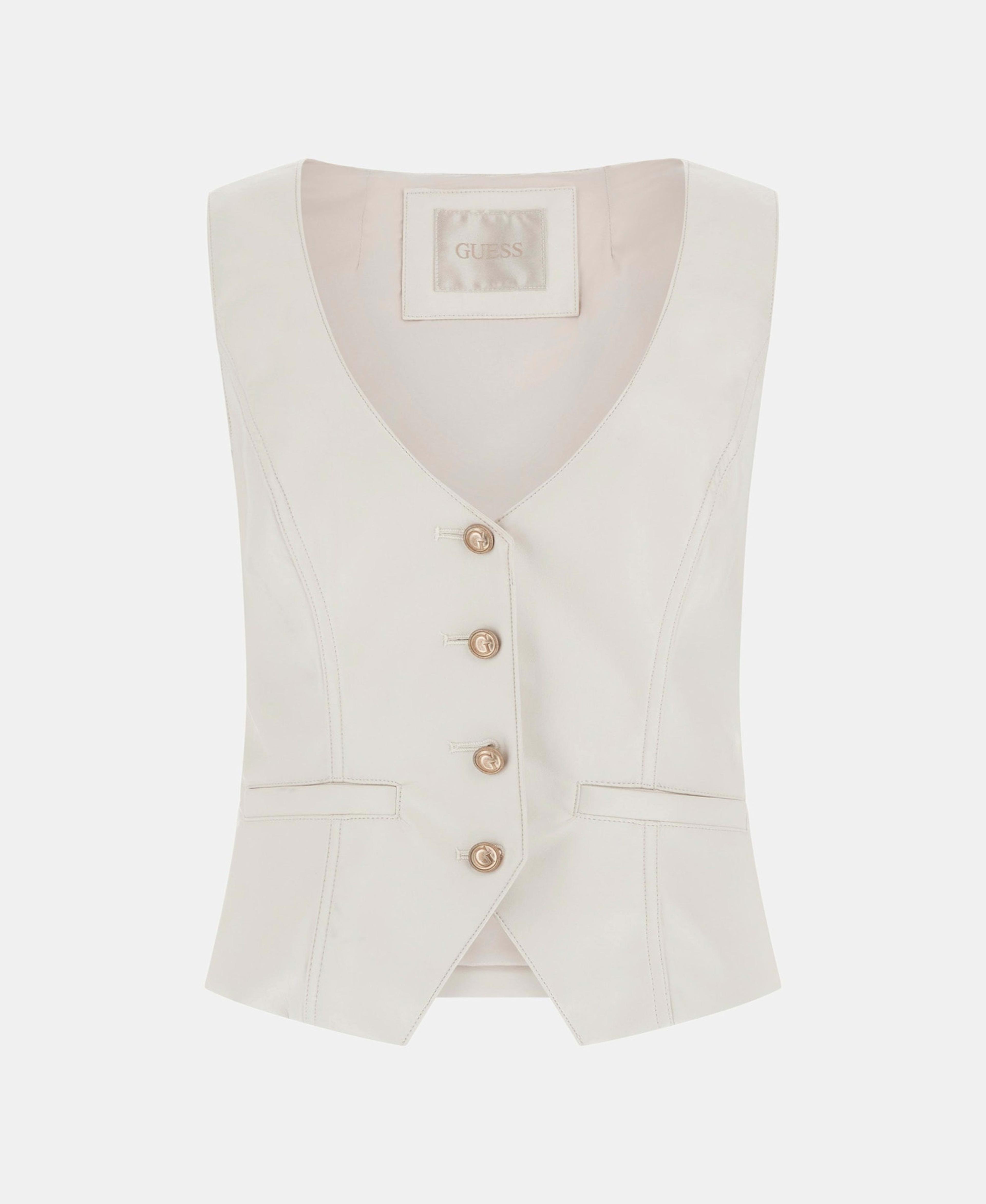 Top Guess Mujer New Fatima Vest Beige-5