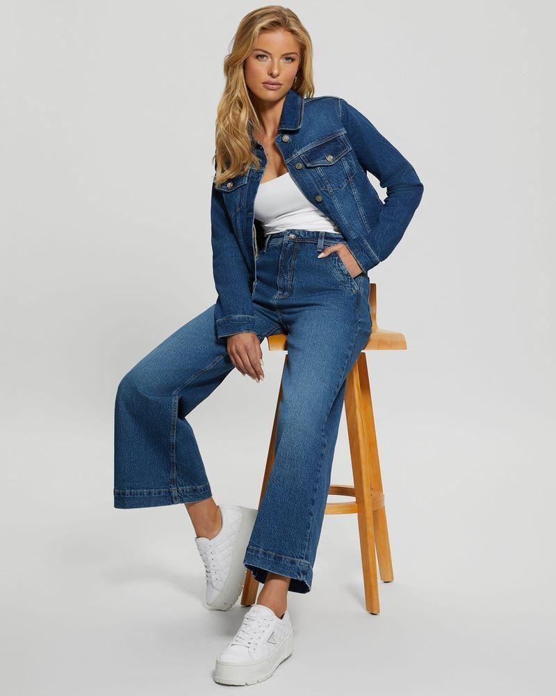 Jeans Guess Mujer Dakota High Wide Crop Azul-0