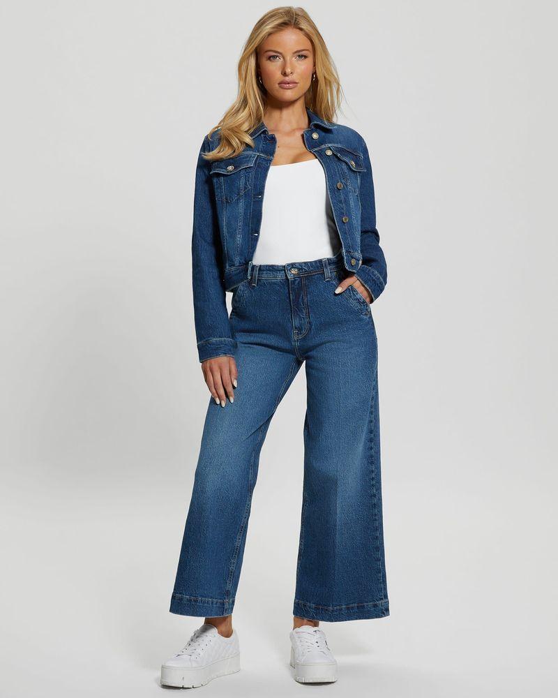 Jeans Guess Mujer Dakota High Wide Crop Azul-1