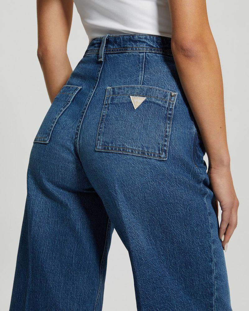 Jeans Guess Mujer Dakota High Wide Crop Azul-3