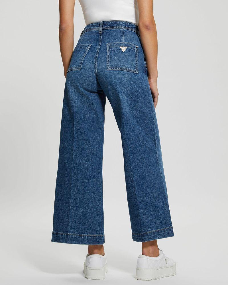Jeans Guess Mujer Dakota High Wide Crop Azul-6