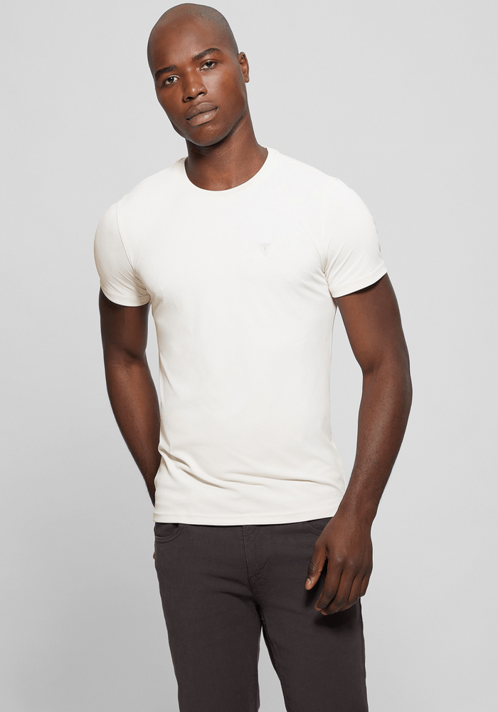 Polera Guess Hombre Ss Cn New Tech Str Tee Crema-1