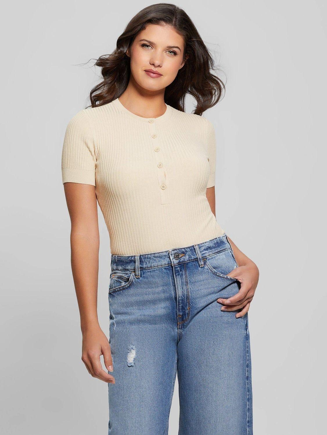 Polera Ss Anders Rib Henley Bodysuit-0