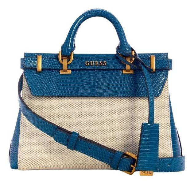 Mini Cartera Guess Mujer Sestri Mini Satchel Turquesa-0