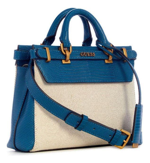 Mini Cartera Guess Mujer Sestri Mini Satchel Turquesa-1