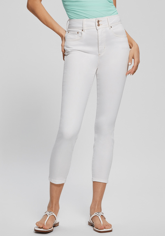 Jeans Guess Mujer Shape Up Capri Blanco-1