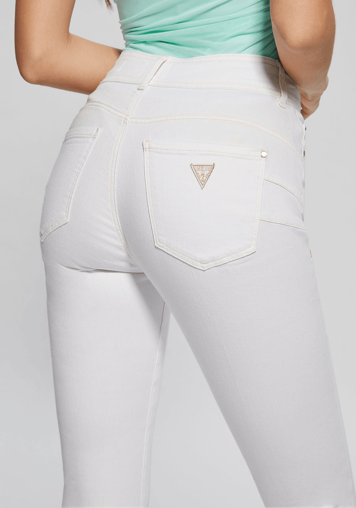 Jeans Guess Mujer Shape Up Capri Blanco-3