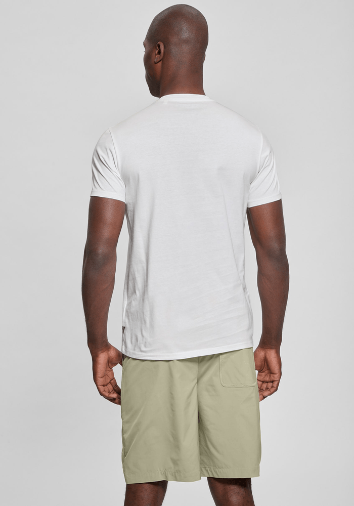 Polera Guess Hombre Ss Bsc Chenille Logo Tee Blanco-3