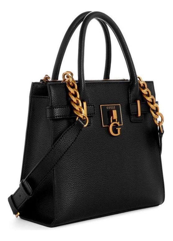 Cartera Guess Mujer Tabata Society Satchel Negro-1