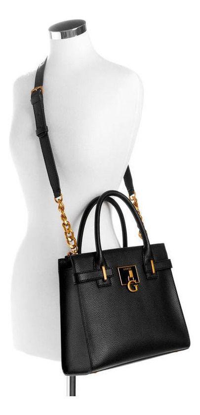 Cartera Guess Mujer Tabata Society Satchel Negro-4