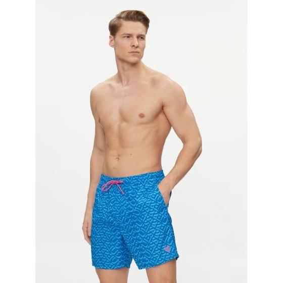 Traje De Baño Swimtrunk Medium Guess Aop Azul-0