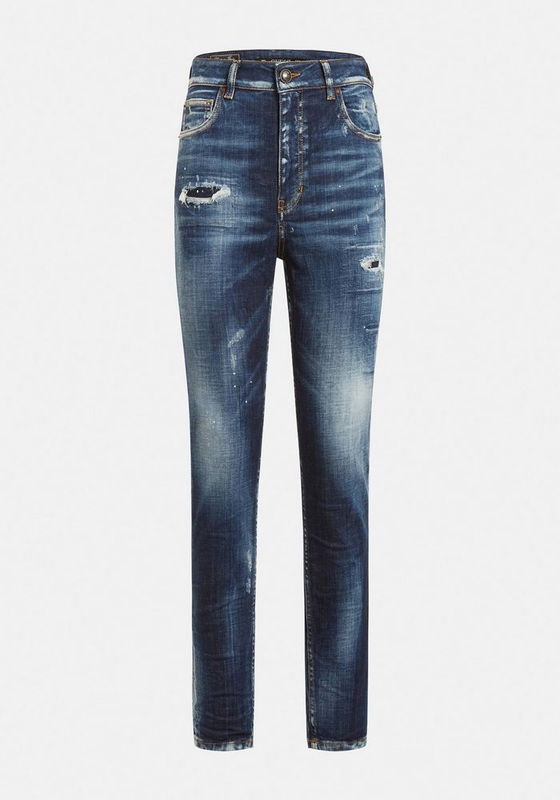 Jeans Guess Mujer Basic Denim Jeans Azul-4