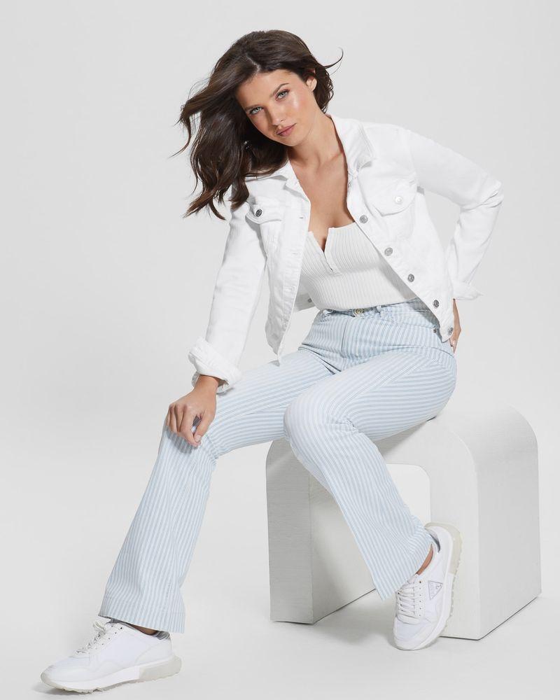 Chaqueta Guess Mujer Sexy Trucker Jacket Blanco-3