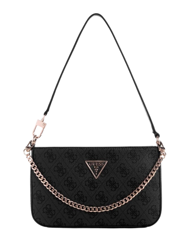 Cartera Guess Mujer Noelle Mini Top Zip Shoulder Gris oscuro-0