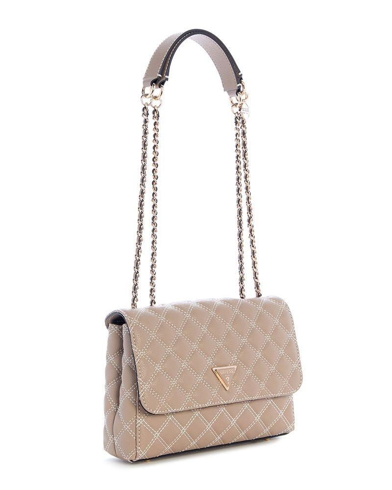 Cartera Guess Mujer Giully Ii 2 Comp Cnvrtble Flap Café Claro-3