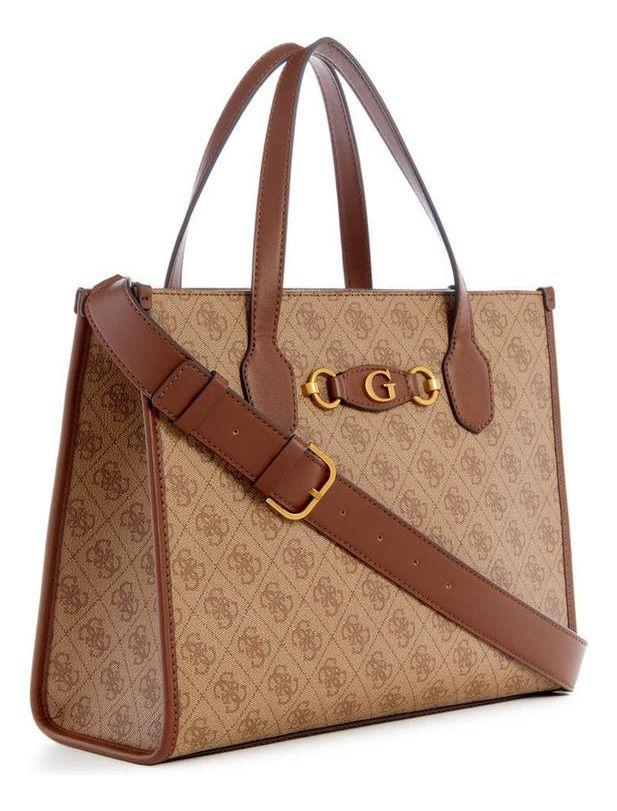 Cartera Guess Mujer Izzy 2 Comp Tote Café-1