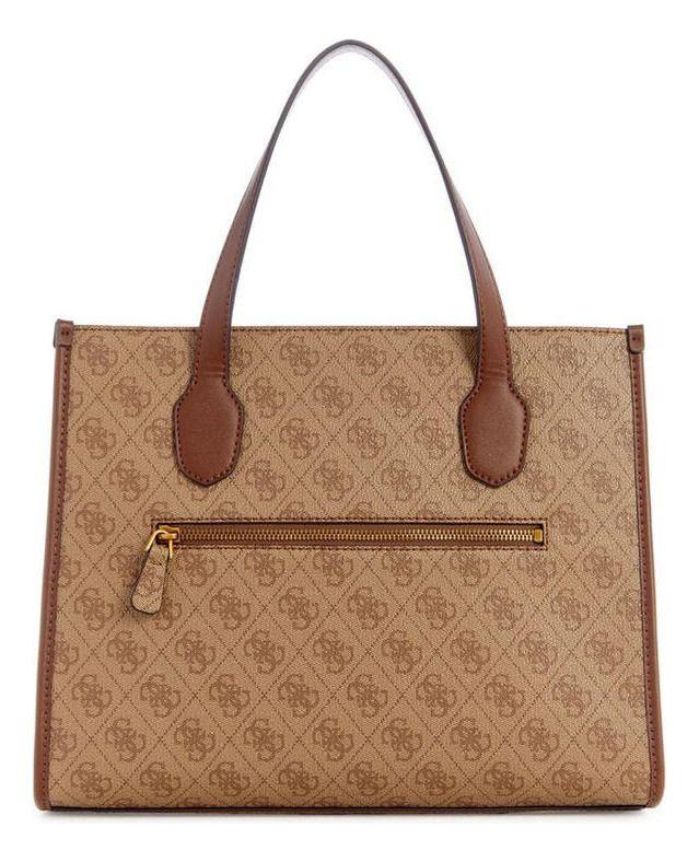 Cartera Guess Mujer Izzy 2 Comp Tote Café-2