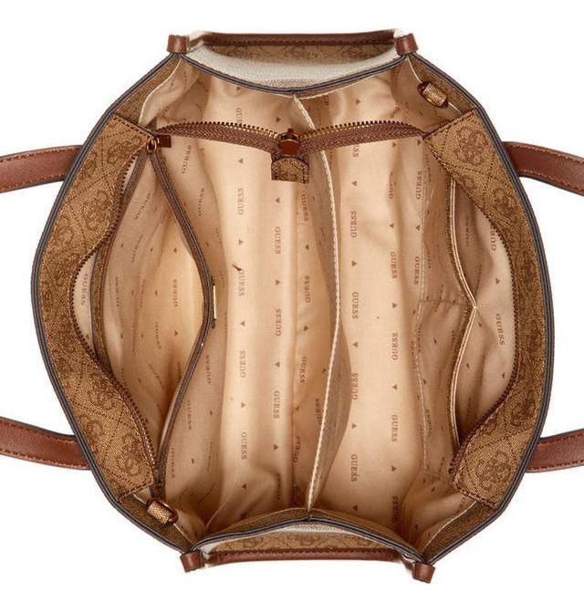 Cartera Guess Mujer Izzy 2 Comp Tote Café-3