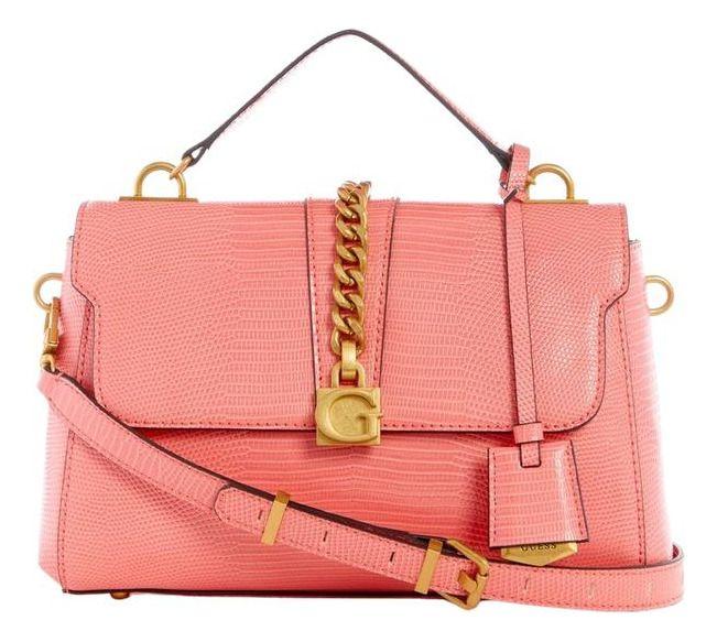 Cartera Guess Mujer Tiberia Top Handle Flap Rosado-0