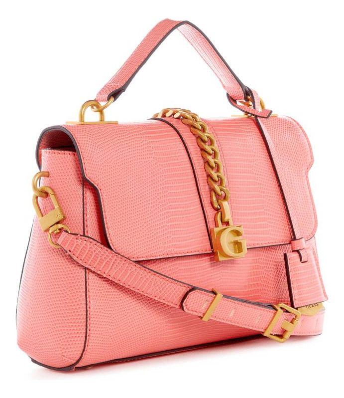 Cartera Guess Mujer Tiberia Top Handle Flap Rosado-1