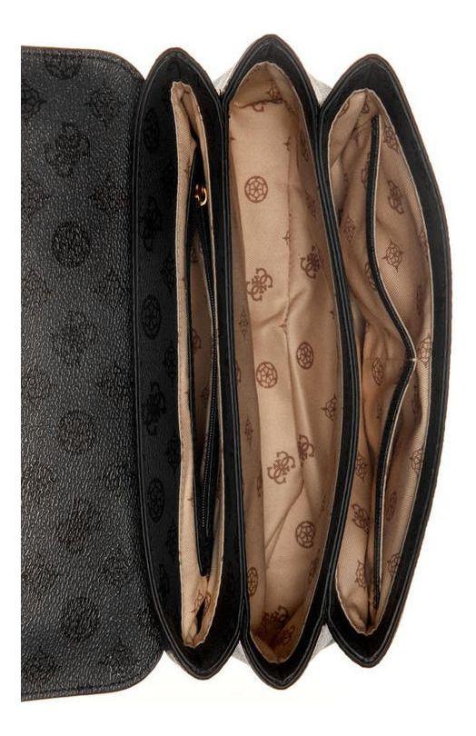 Cartera Guess Mujer Fynna Convertible Crosbdy Flap Negro-3