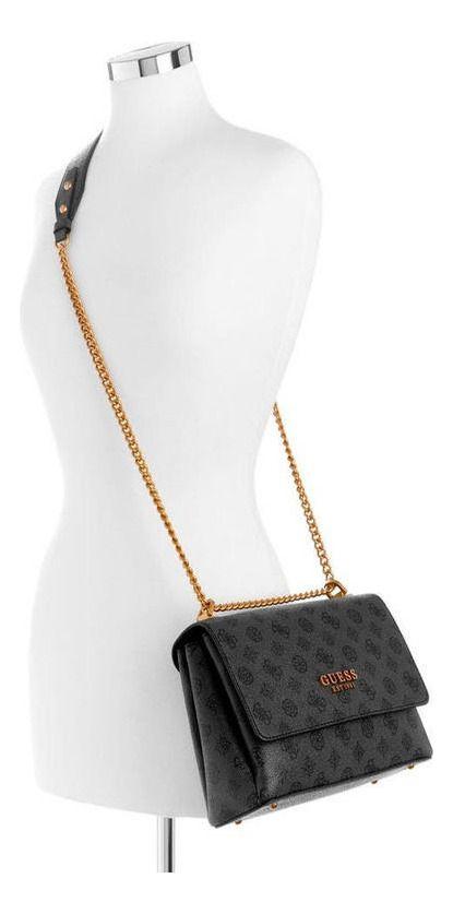 Cartera Guess Mujer Fynna Convertible Crosbdy Flap Negro-4